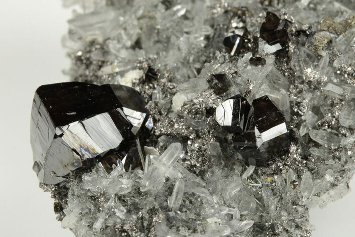 Gemmy Cassiterite Crystals On Quartz - Viloco Mine, Bolivia #192173